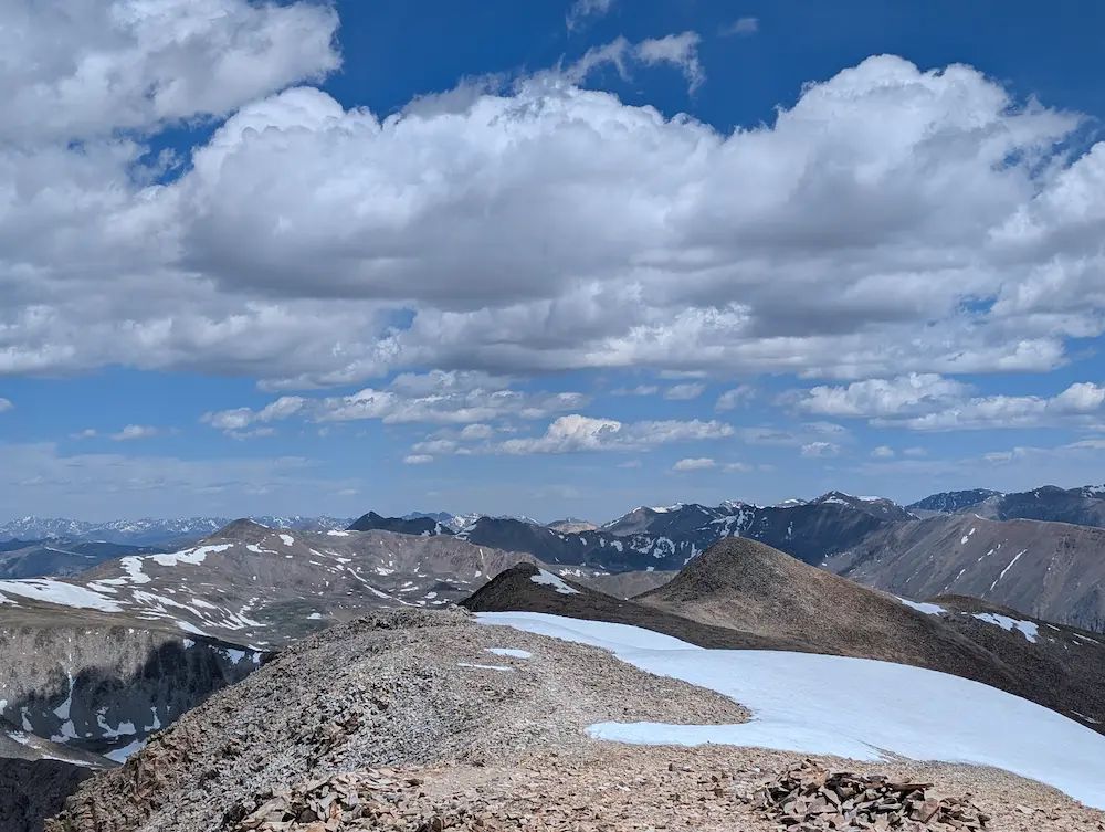 The cone of Gemini Peak from Mt. Sherman