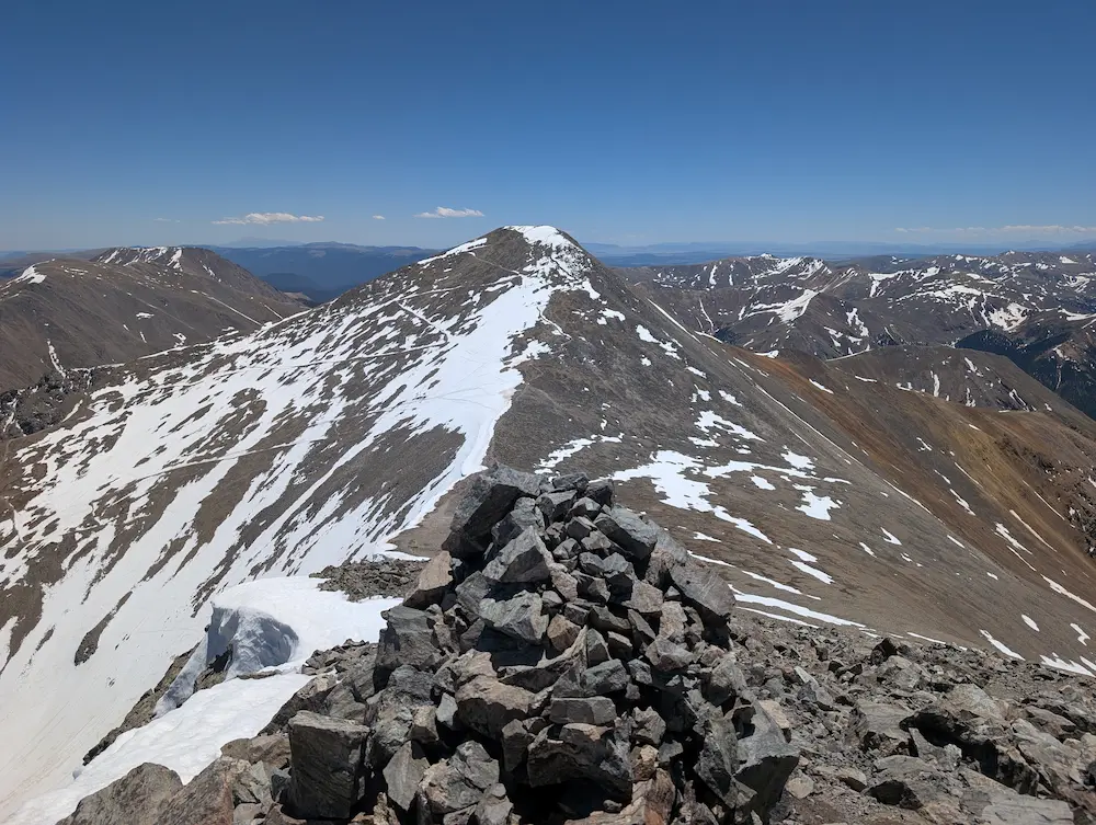 Grays peak from the summit of torreys