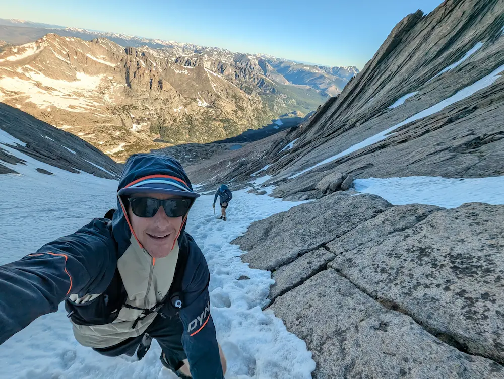 Climbing the trough on longs peak