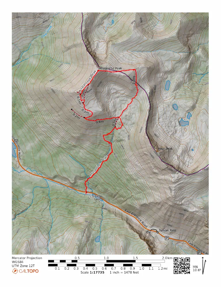 Avalanche Peak Yellowstone