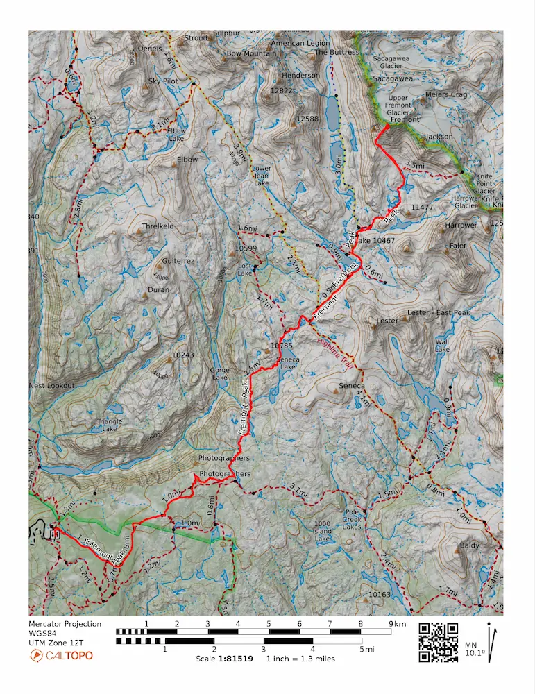 Fremont Peak Map