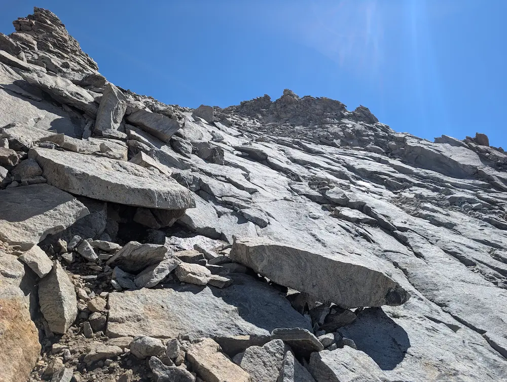Summit slabs on the Southwest Spur Route of Fremont Peak