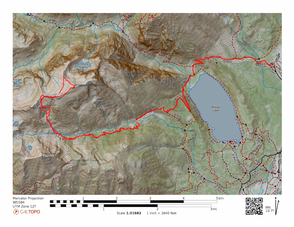 Prospectors Mountain Map