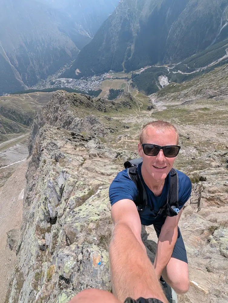 On the Via Ferrata Mischabelweg