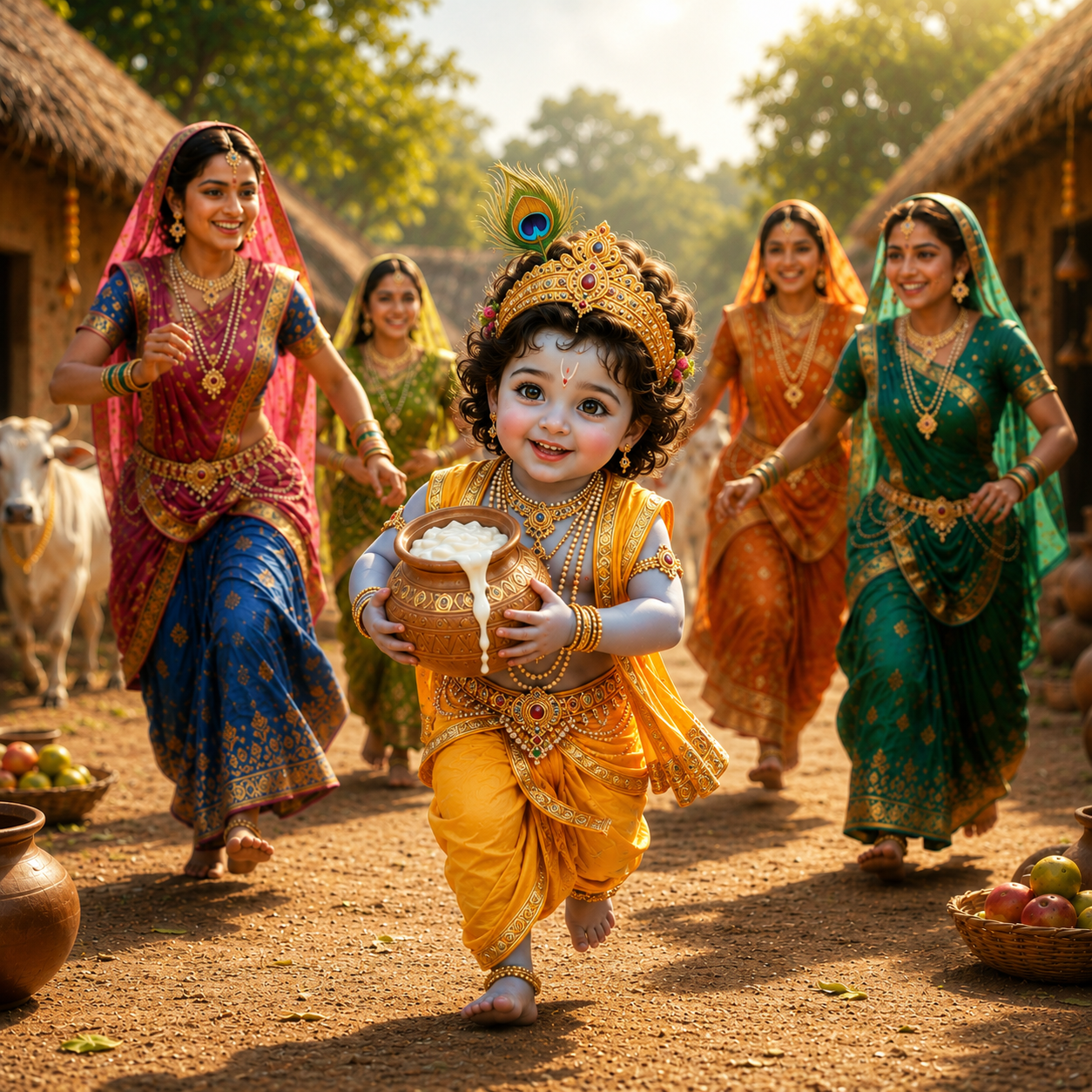 Playful Antics in Gokul