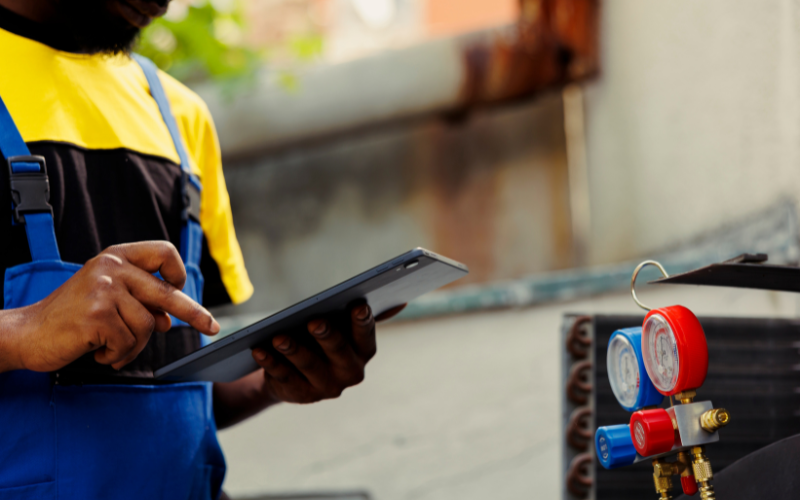 checking for gas leakage before providing gas safety certificate