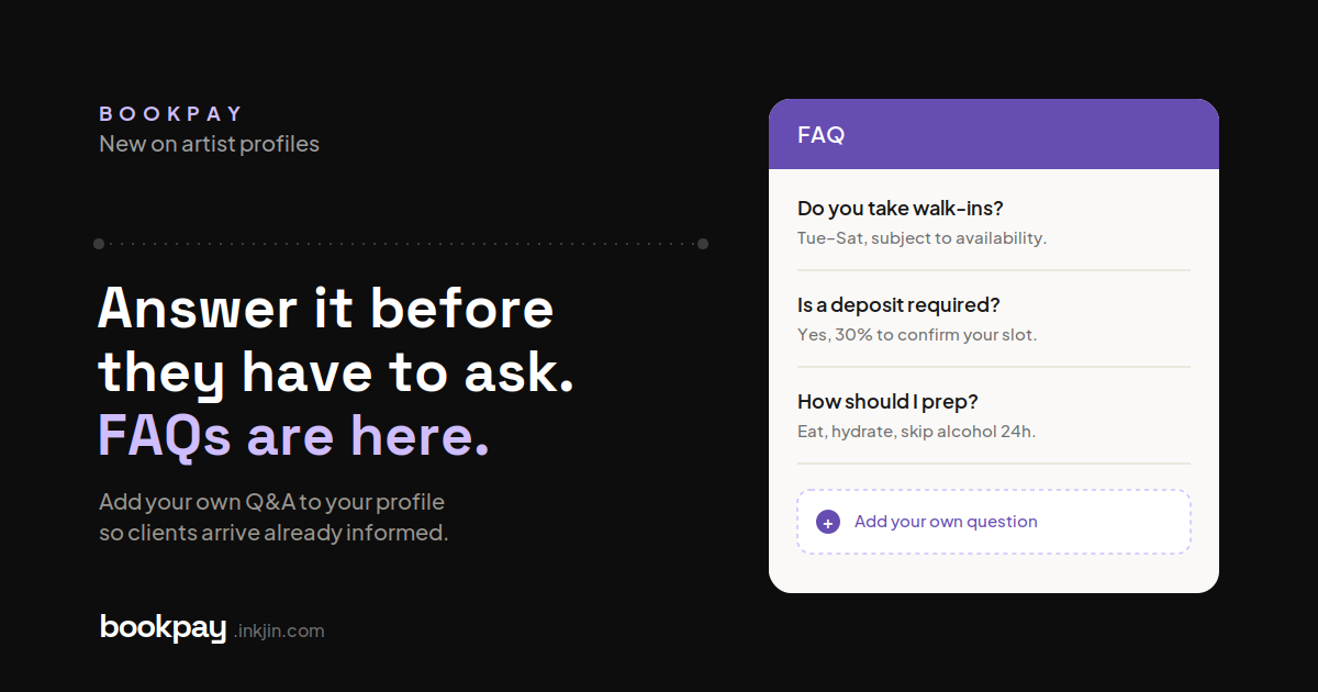Answer the Questions Before They're Asked: FAQs Are Now Live on Artist Profiles