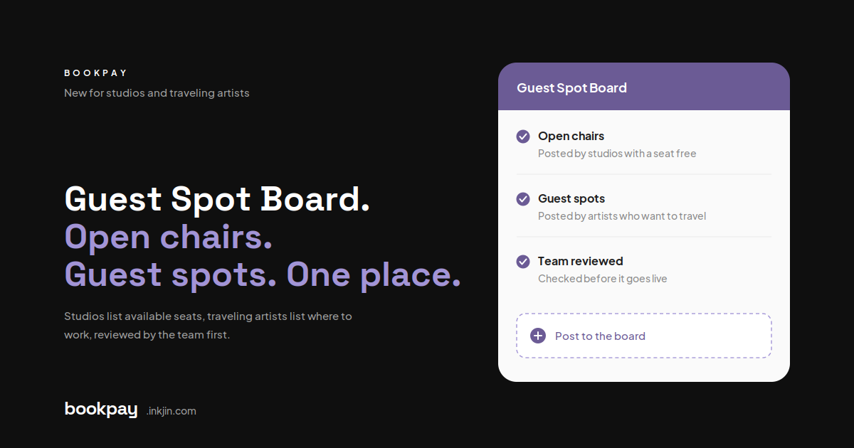 Introducing the Bookpay Guest Spot Board