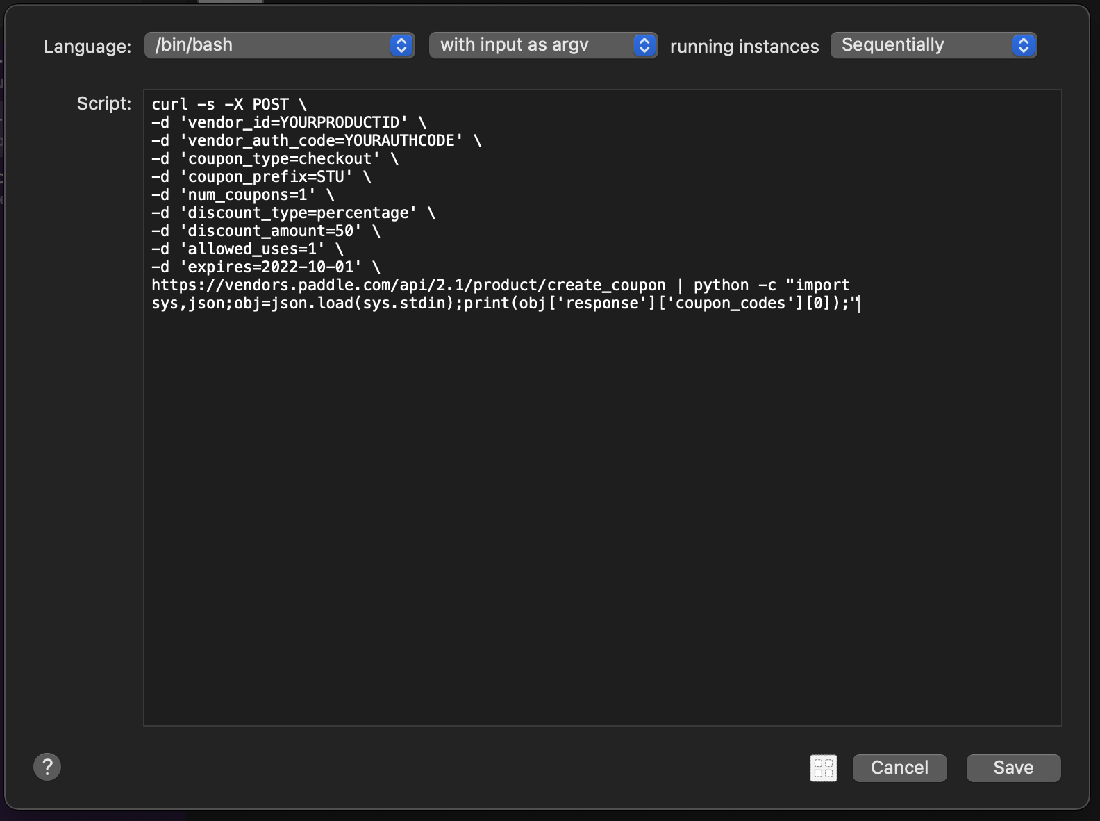 Parsing JSON from the command line