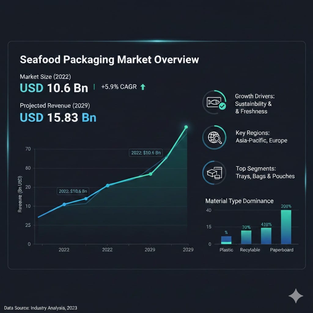 5.9% CAGR Revealed: How MAP Technology and Sustainability are Pushing Seafood Packaging to $15.8B