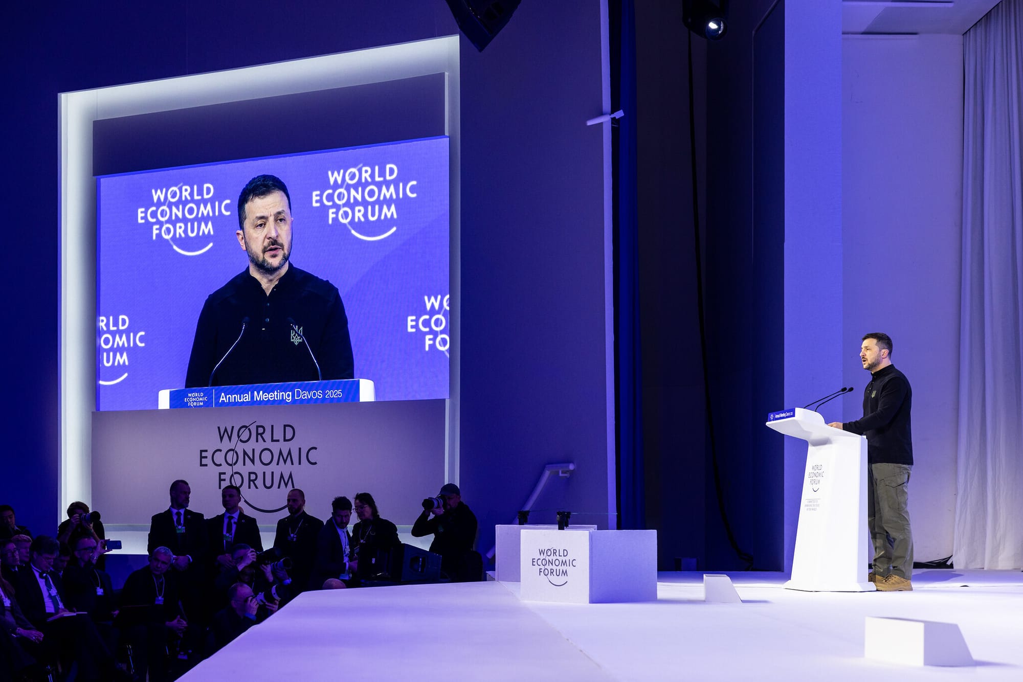 Zelensky stresses concern over  Europe's relevance to US in Davos speech