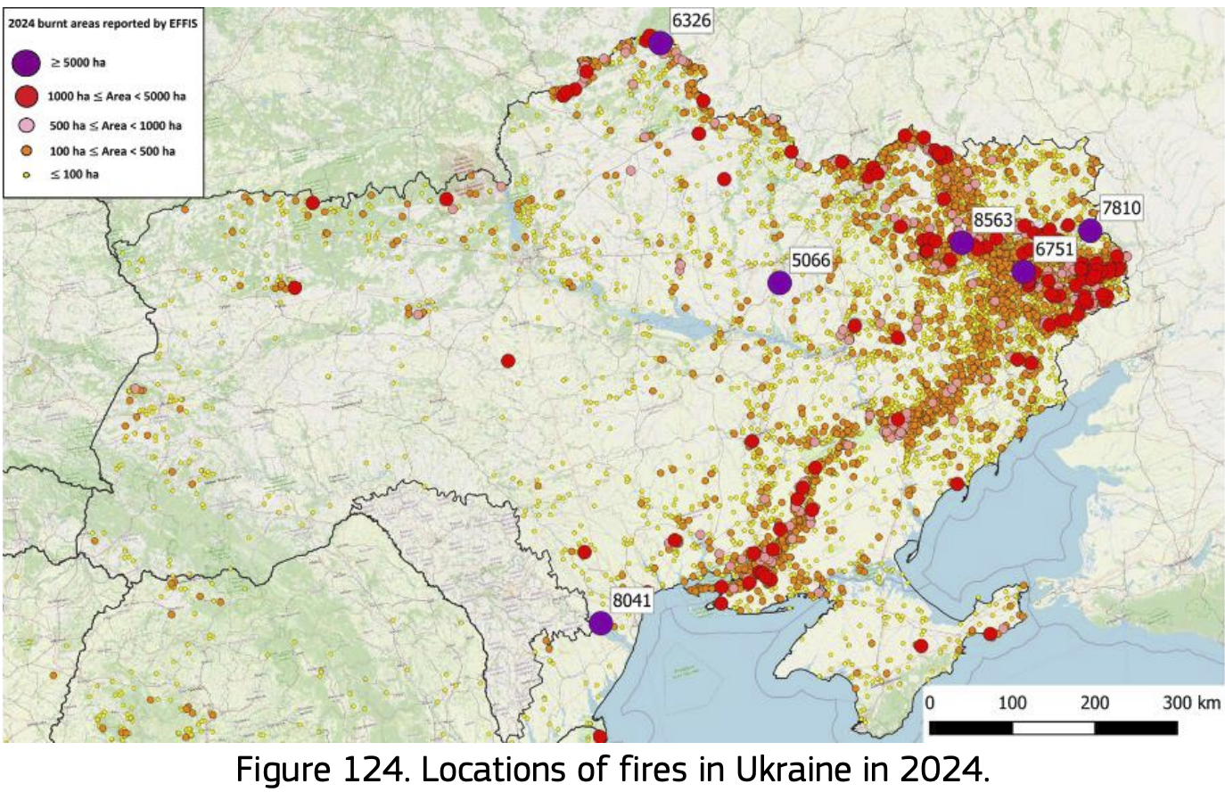 Ukraine faced worst wildfire season on record in 2024, with major fires tracking the frontlines, study shows