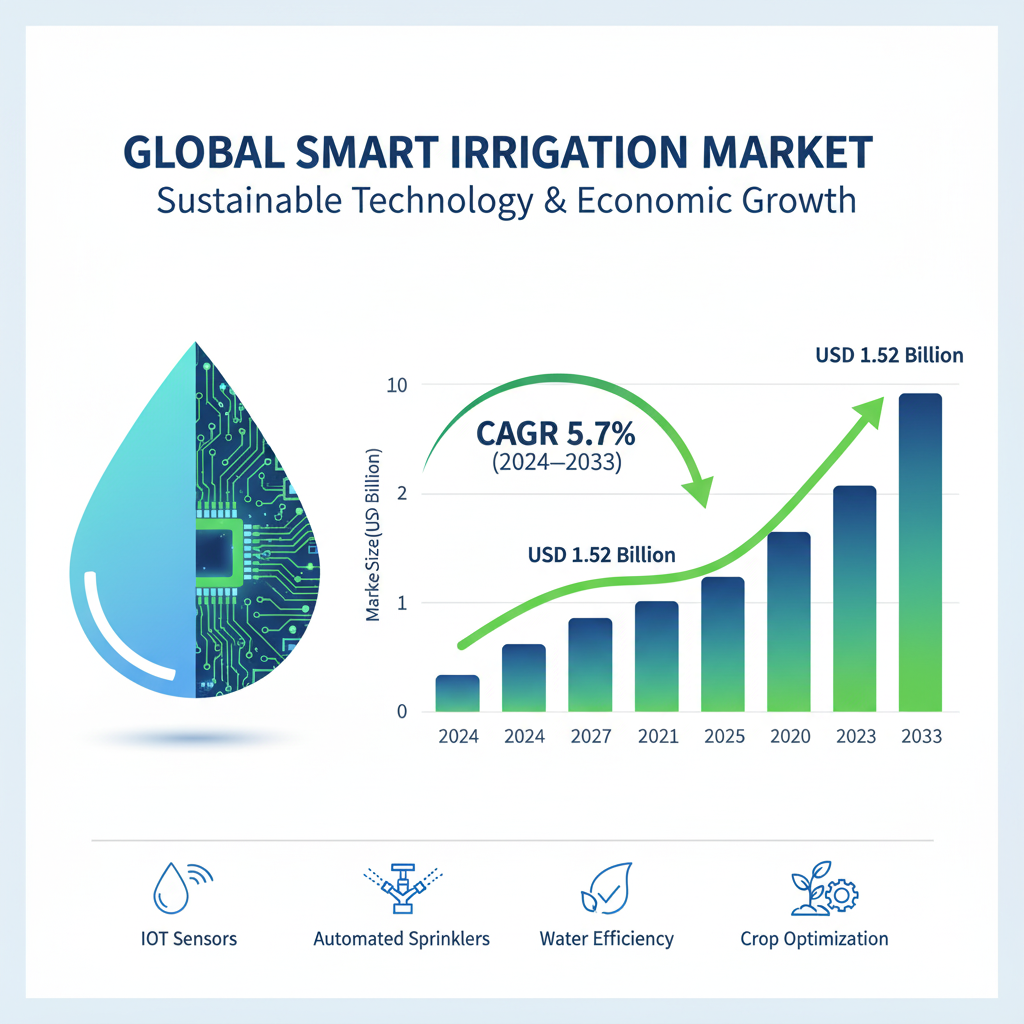 Global Smart Irrigation Market Poised for Steady Growth, Projected to Reach USD 2.50 Billion by 2033 Amid Rising Demand for Water-Efficient Solutions