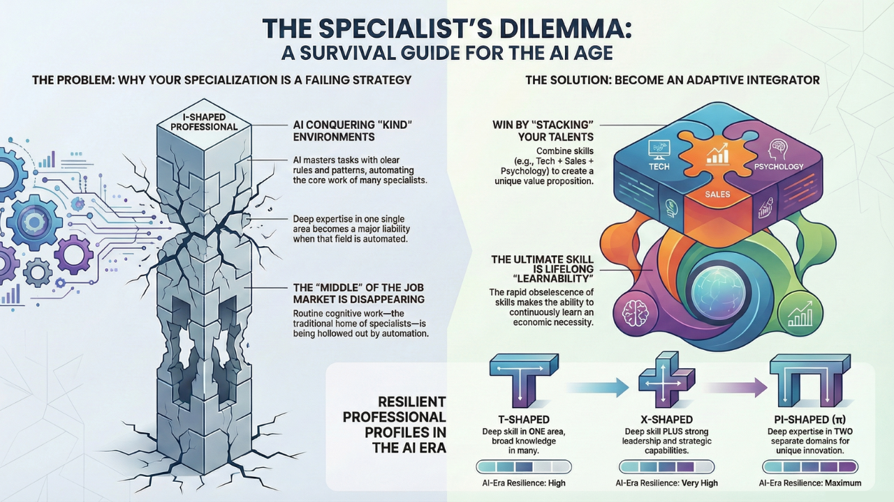 The Polymath’s Renaissance - Structural Labor Market Transformation, Cognitive Adaptability, and the Obsolescence of Narrow Specialization in the Algorithmic Age