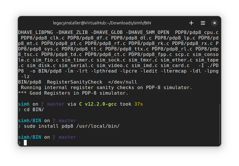! How to install SIMH PDP-8 emulator?