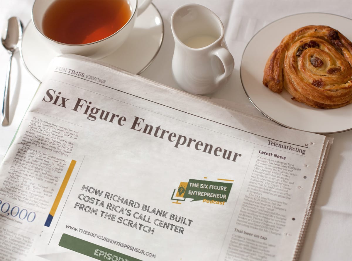 Sales Episode #19 with Richard Blank. The Six Figure Entrepreneur Podcast presented by Mayowa Ajisafe.