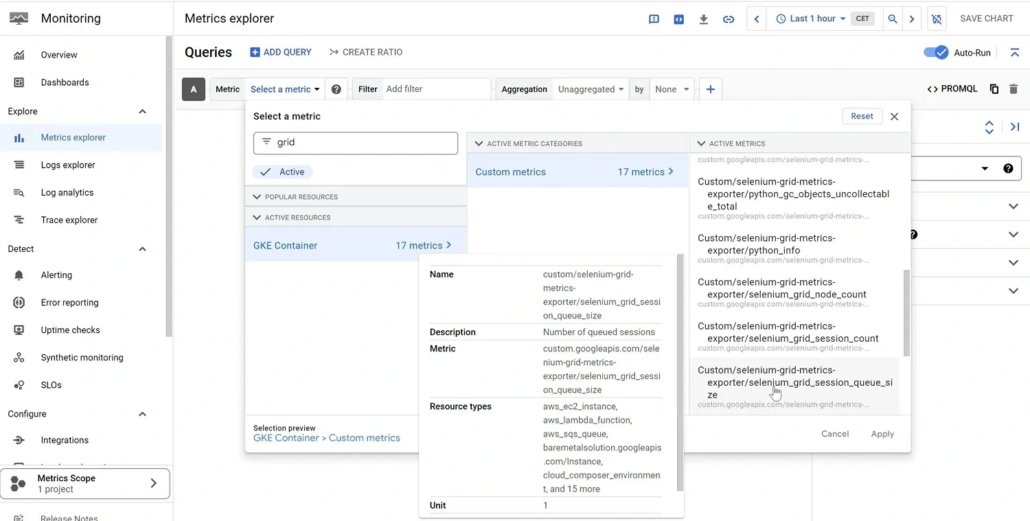 Autoscaling pods using custom metrics in GKE