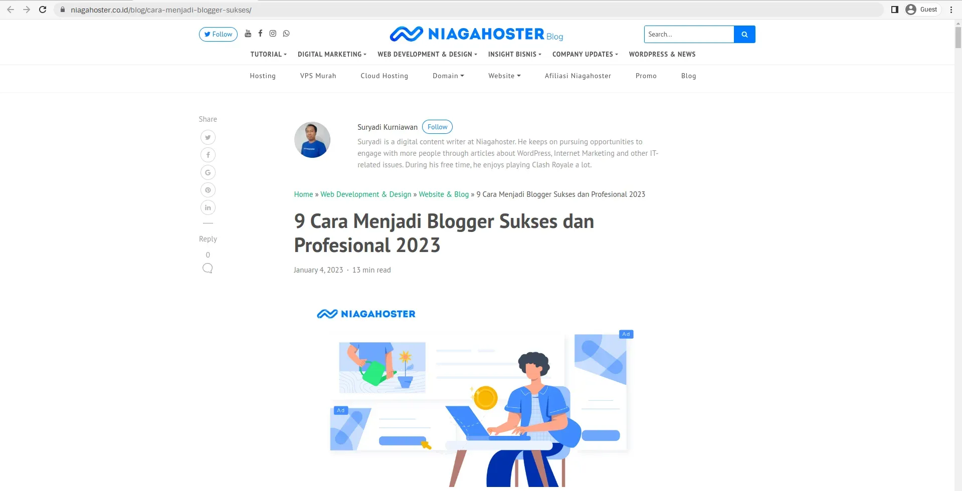 9 Cara Menjadi Blogger Sukses dan Profesional 2023