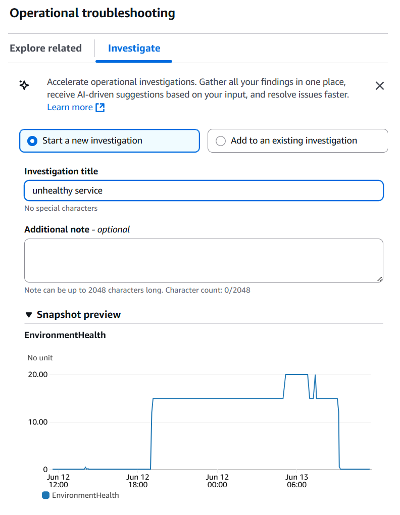 Create Investigation