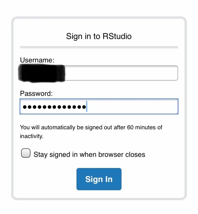 rstudio login