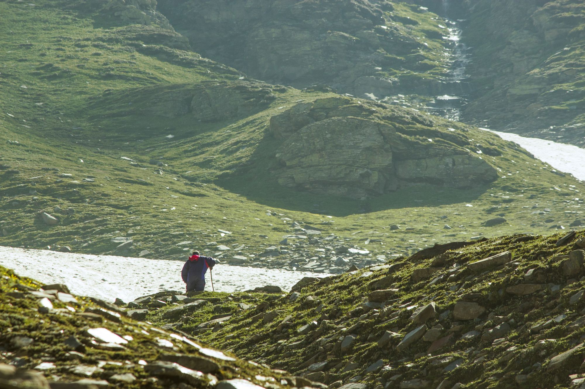 A man in snow, himachal