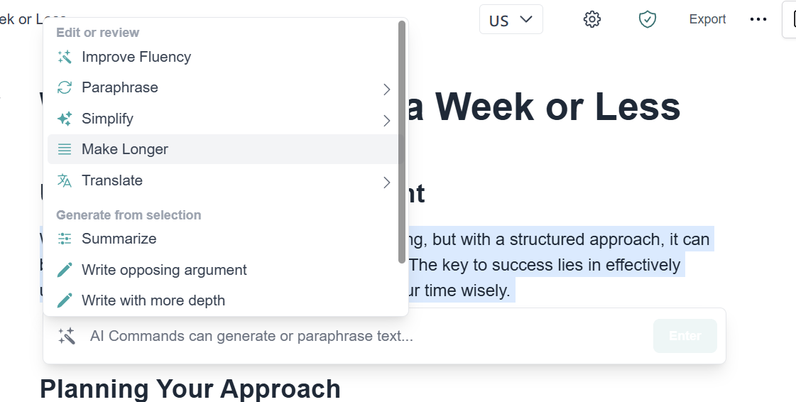 Blainy "Make Longer" Feature