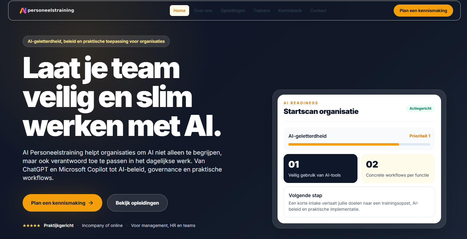 website AI-Personeelstraining