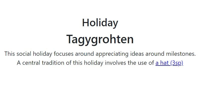 Gens of the Jan 2023 Challenge - Festivals and Holidays