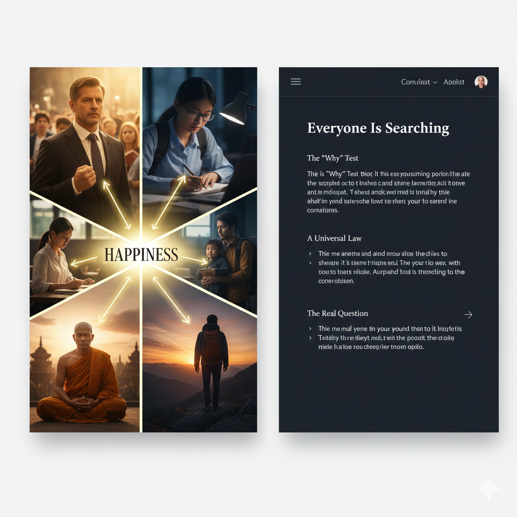 The Universal Search for Happiness