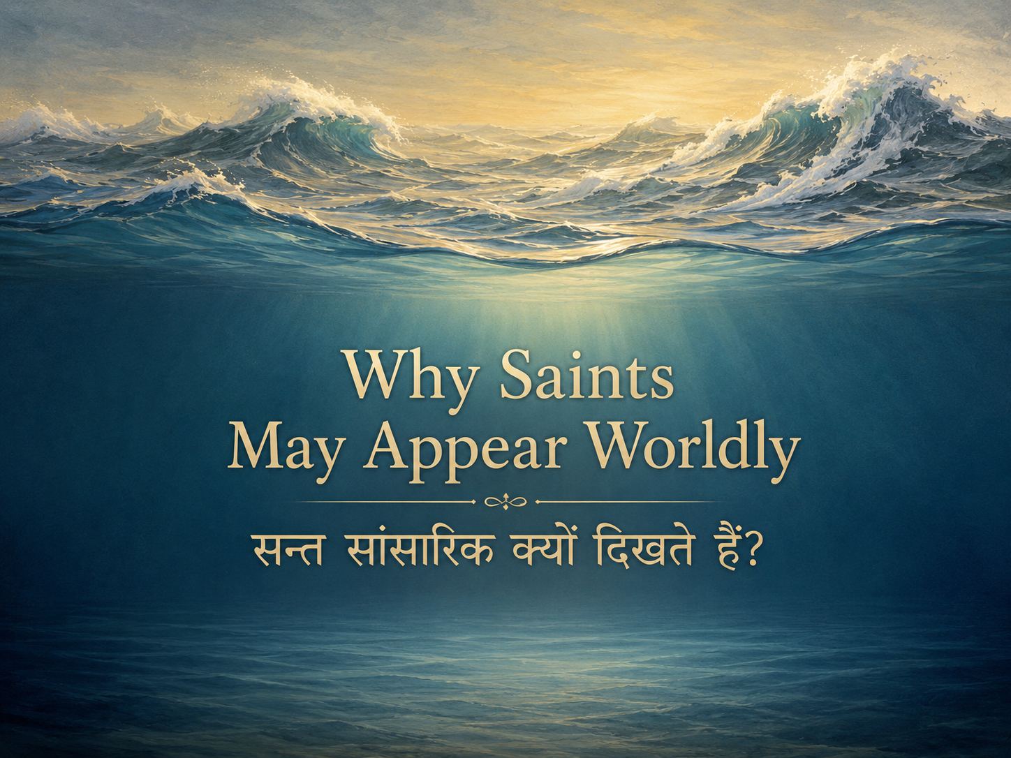 Why Saints May Appear Worldly