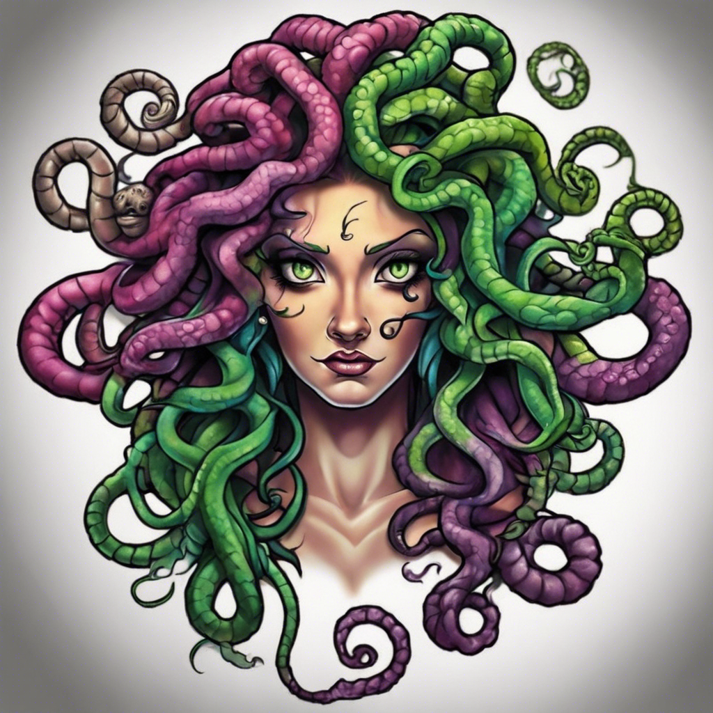 Common designs for Medusa tattoos