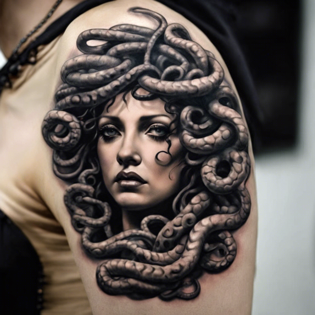 Common designs for Medusa tattoos