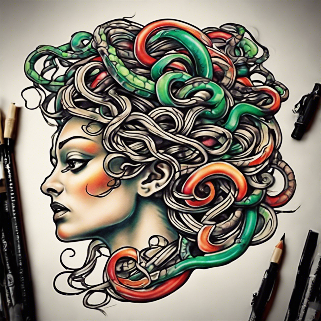 Common designs for Medusa tattoos