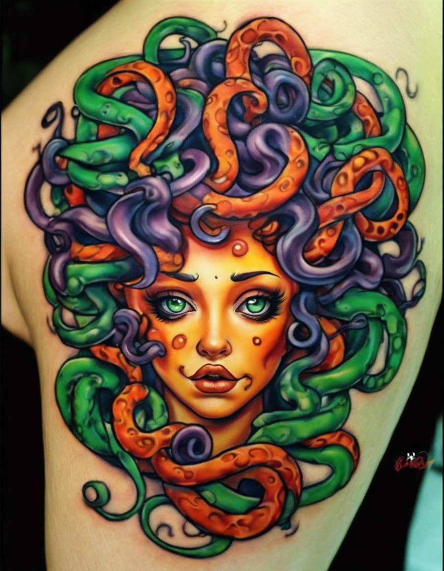 Common designs for Medusa tattoos