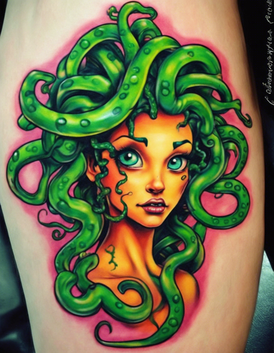 Common designs for Medusa tattoos