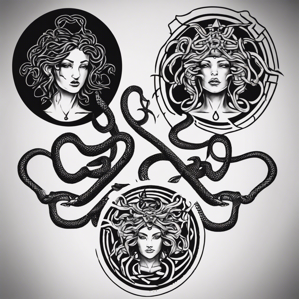 Common designs for Medusa tattoos