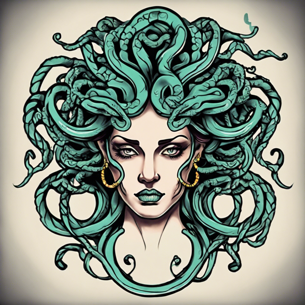Common designs for Medusa tattoos