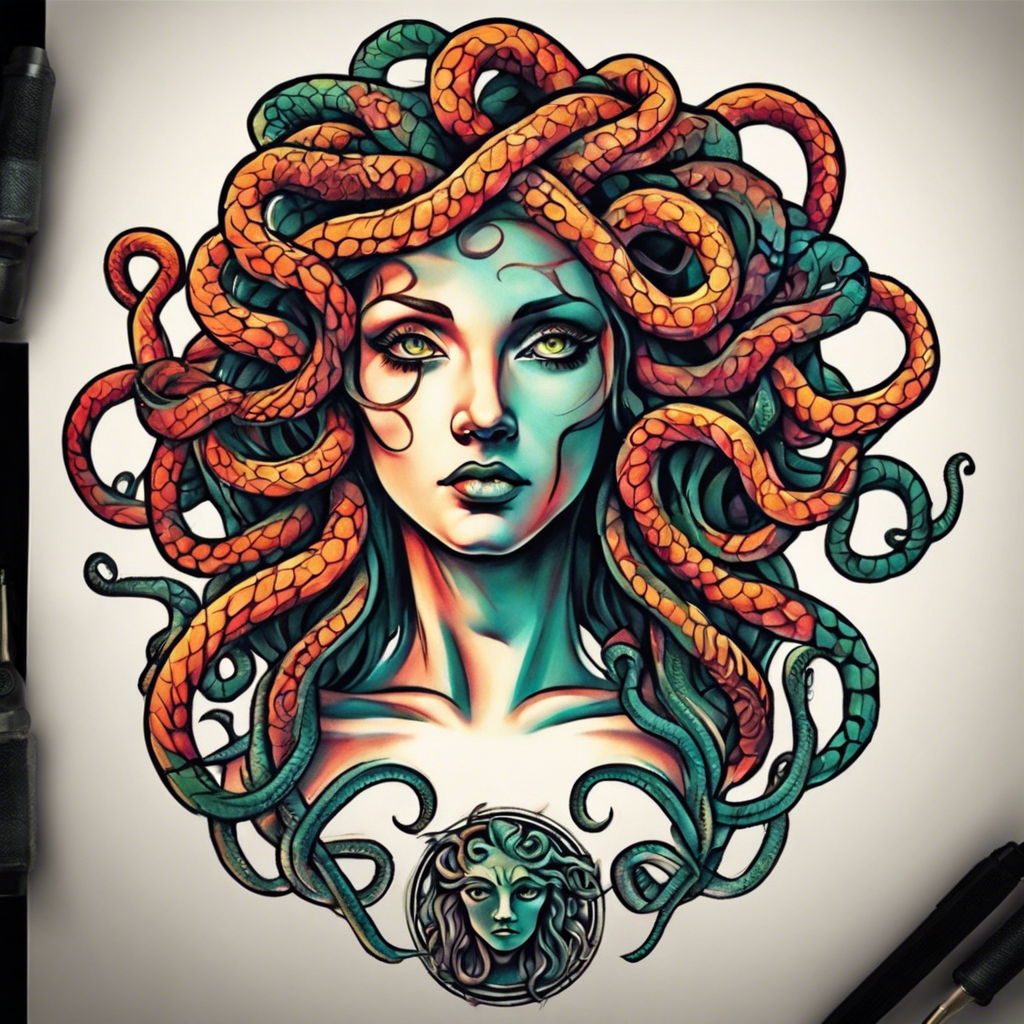 Common designs for Medusa tattoos