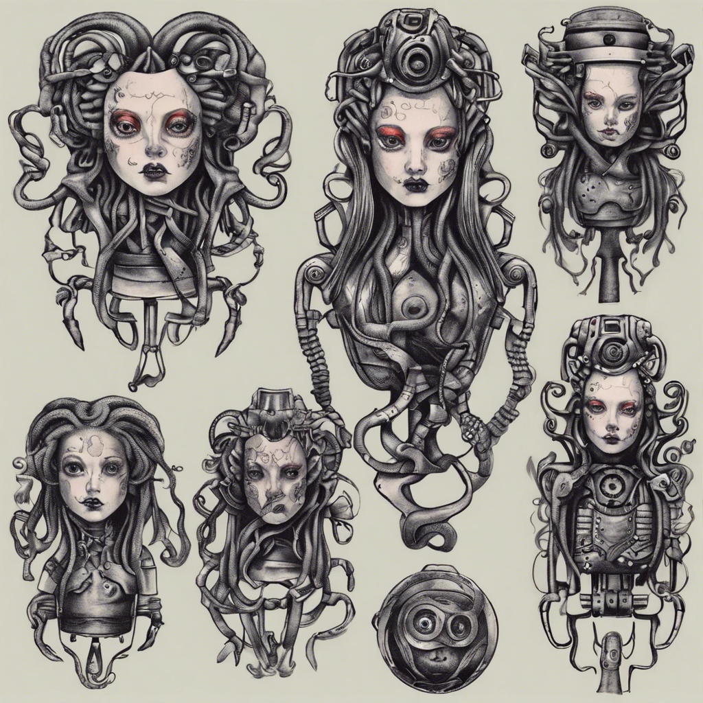 Common designs for Medusa tattoos