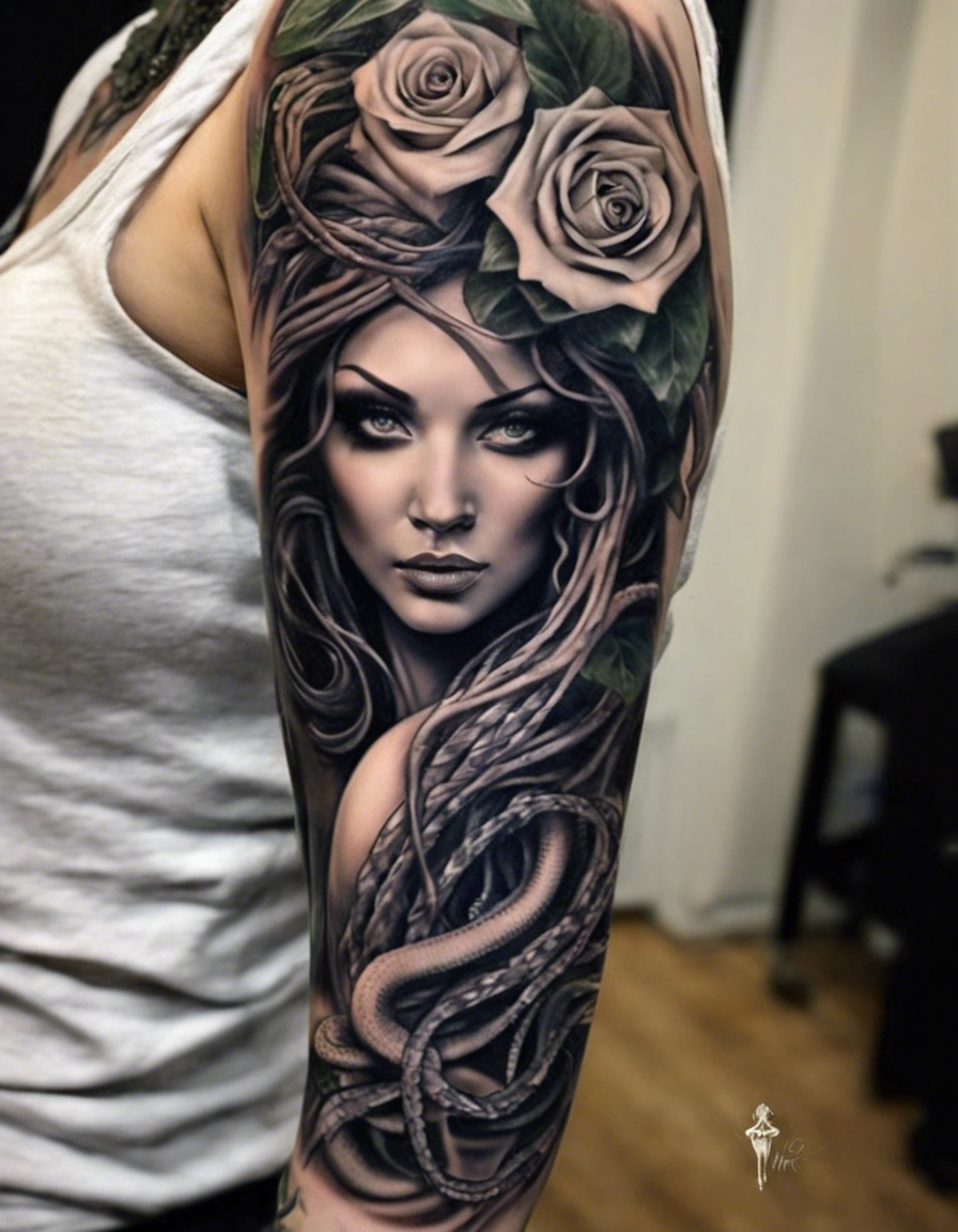 Common designs for Medusa tattoos