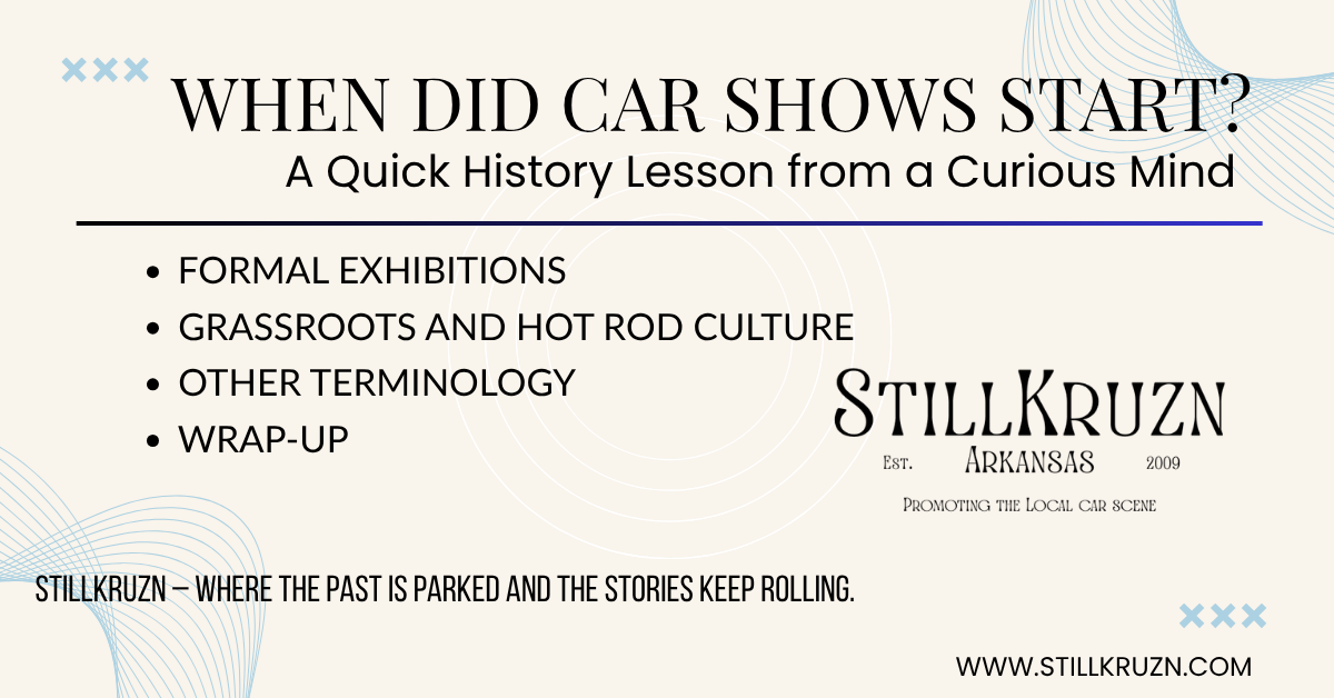 When Did Car Shows Start? A Quick History Lesson from a Curious Mind
