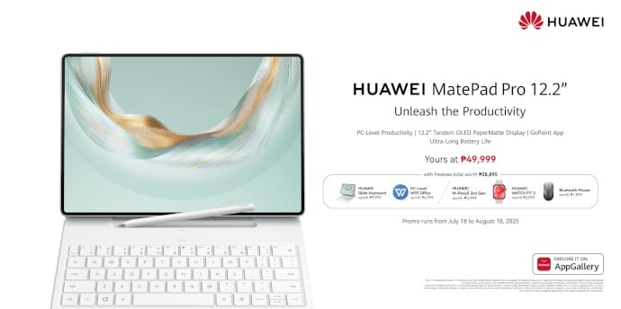 Unleash Productivity And Creativity With The 3-in-1 Genius HUAWEI MatePad Pro 12.2” (2025), Now Available For PHP 49,999