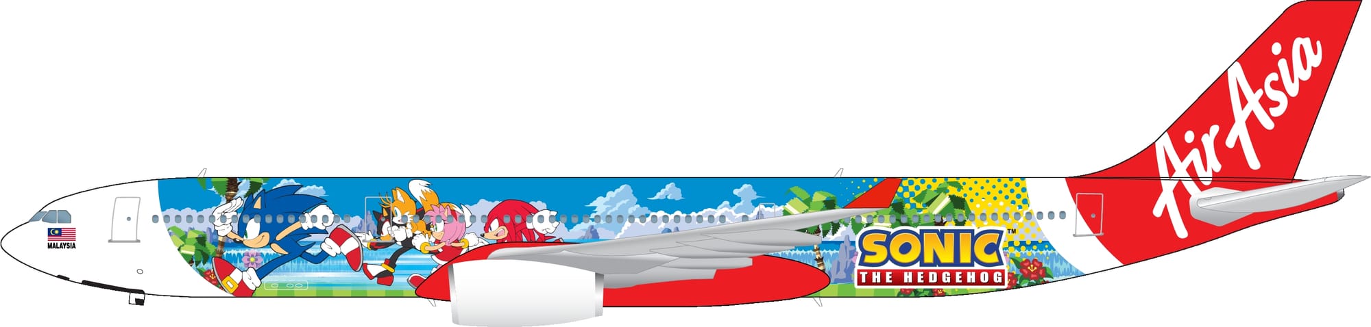 AirAsia's One And Only ‘Sonic the Hedgehog’ Aircraft Gets A  New Cabin Makeover! New Designs Feature Sonic Racing: CrossWorlds And Sonic Rumble