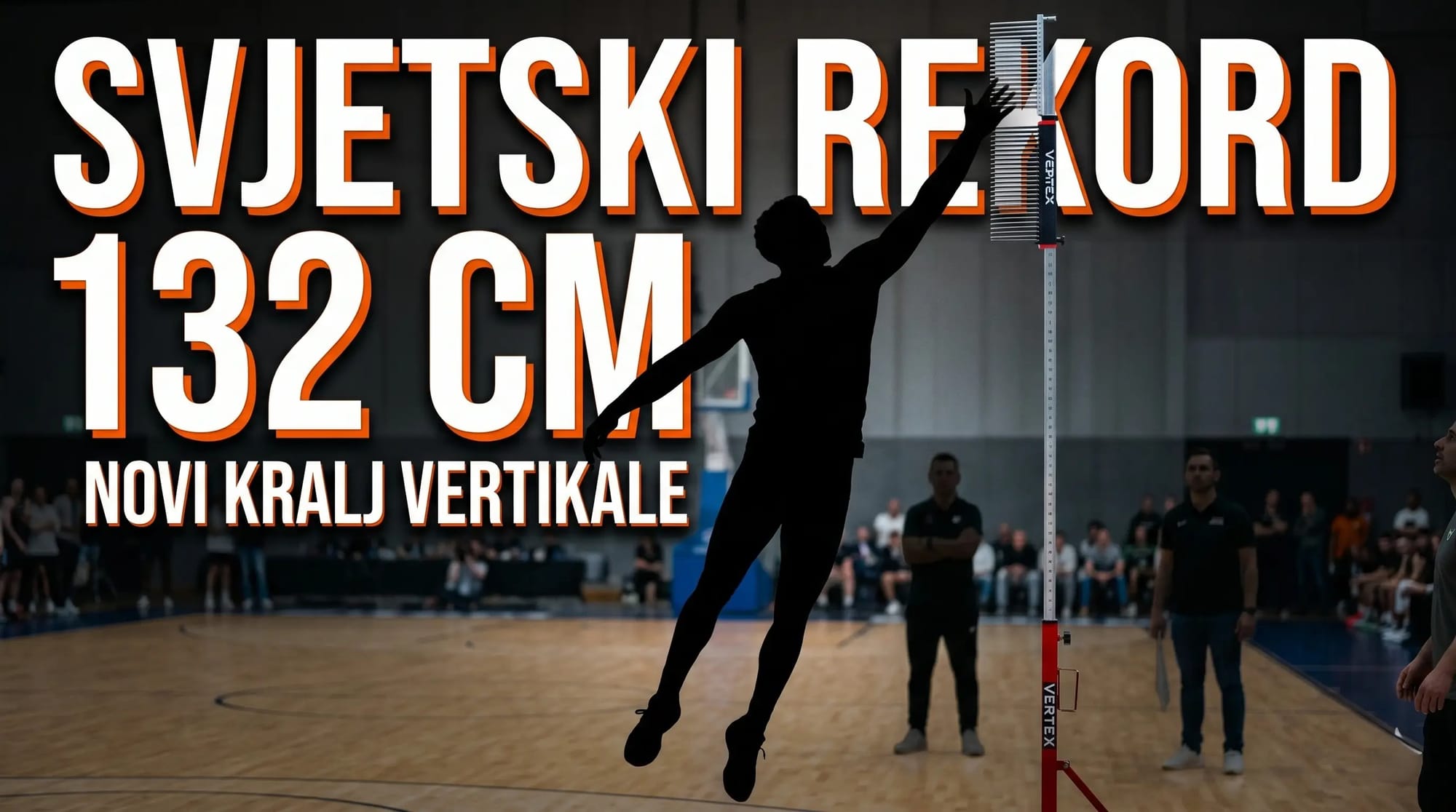 Silueta sportaša u maksimalnom vertikalnom skoku