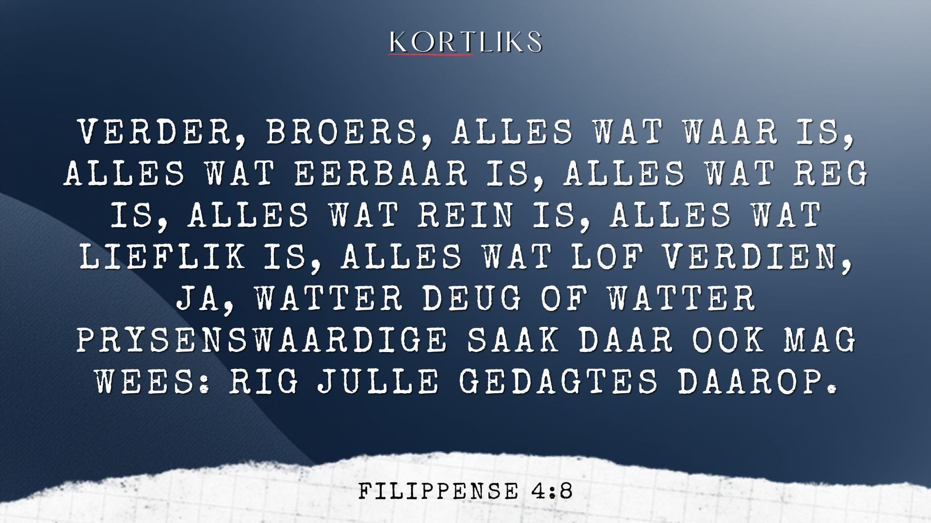 23 Januarie – Fokus bring vrede