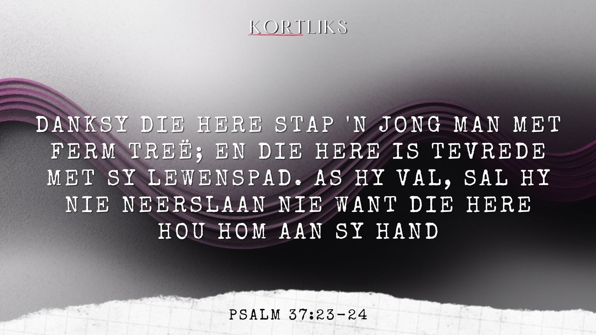 25 Januarie – God lei my tree