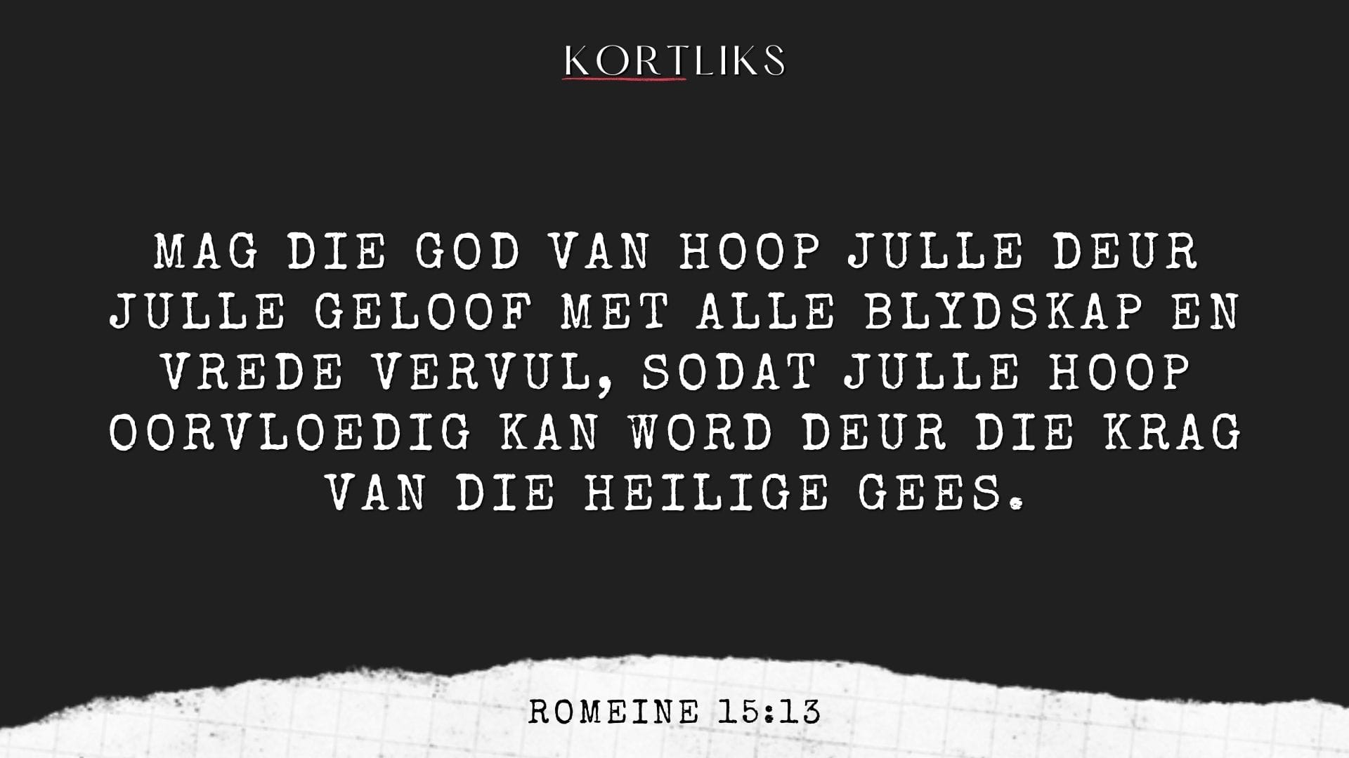 28 Januarie – Hoop vir die pad vorentoe