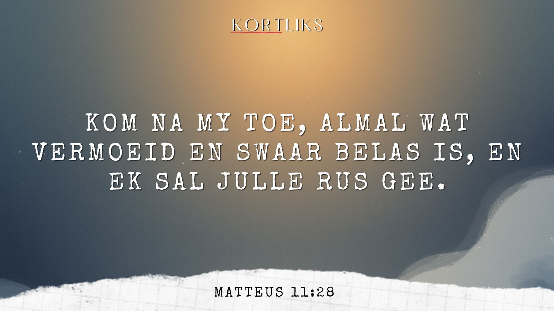 11 Januarie – Roeping sonder druk