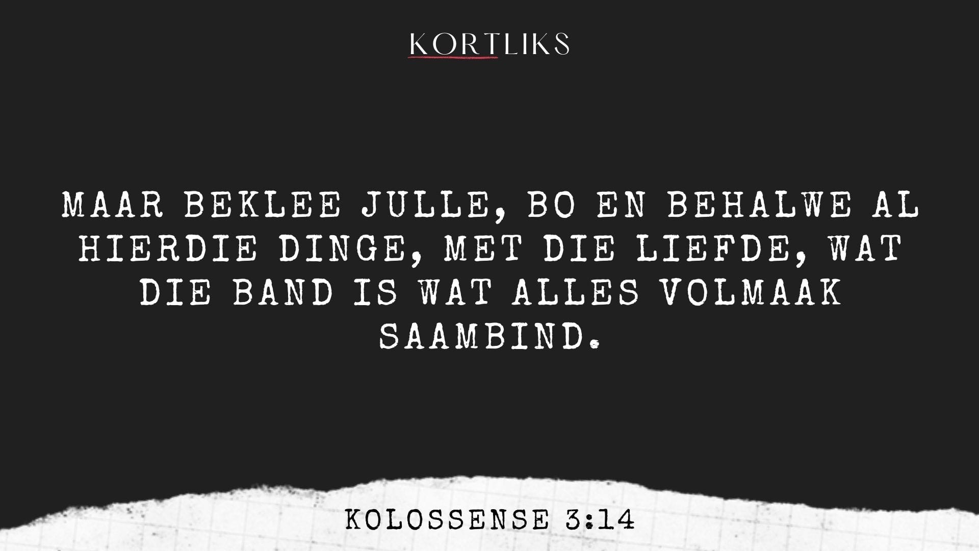 19 Februarie – Kies liefde weer